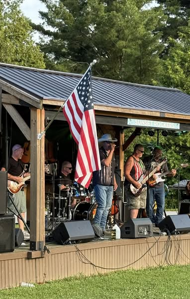 Live band performing on the Sunset Rock stage
